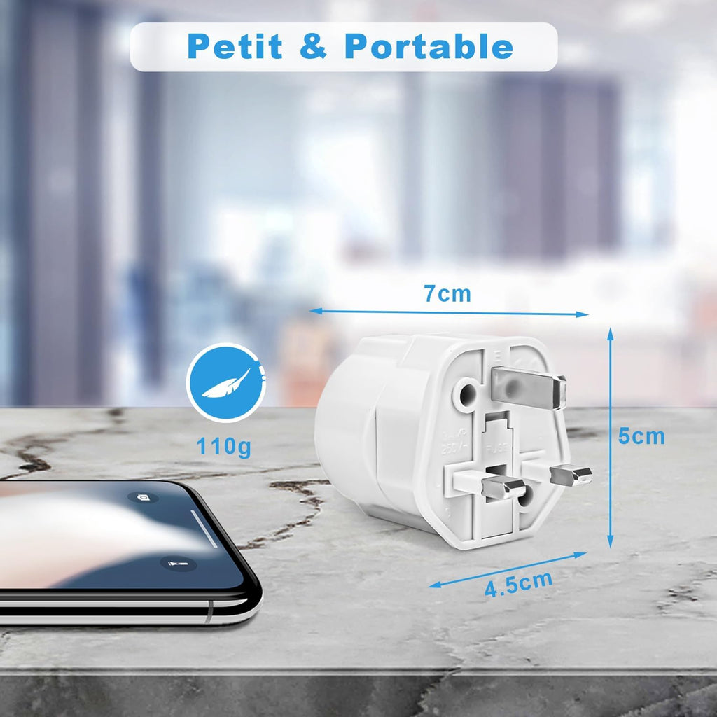 Adaptateur de voyage France vers Arabie saoudite – Type G – vue 6
