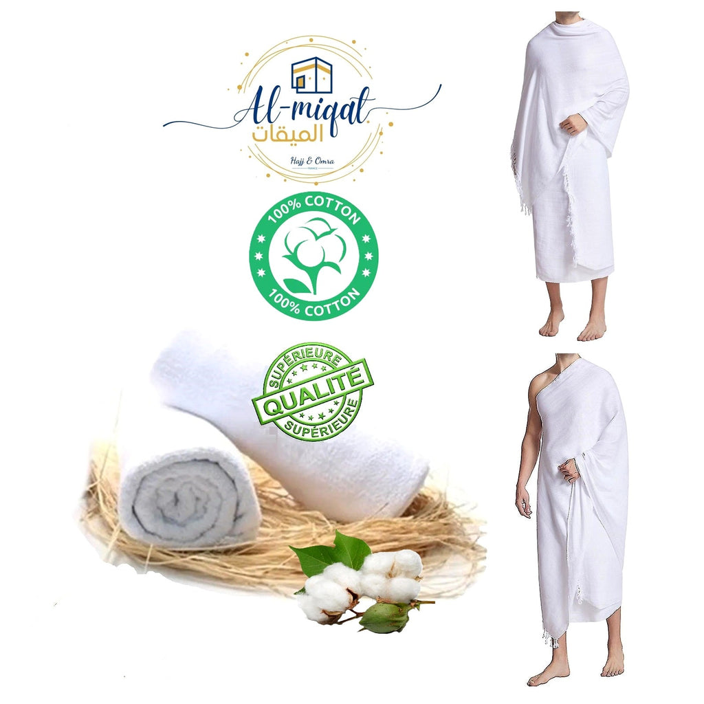 Ihram adulte 100 % coton – 1200 g