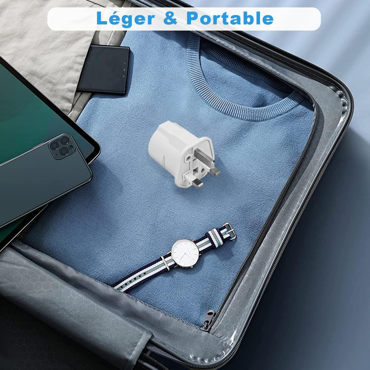 Adaptateur de voyage France vers Arabie saoudite – Type G – vue 7