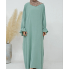 Abaya Jazz à manches bouffantes – Taille unique