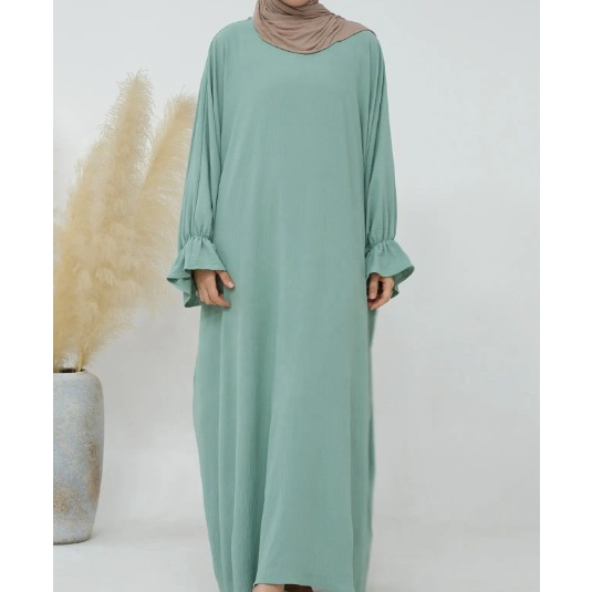 Abaya Jazz à manches bouffantes – Taille unique