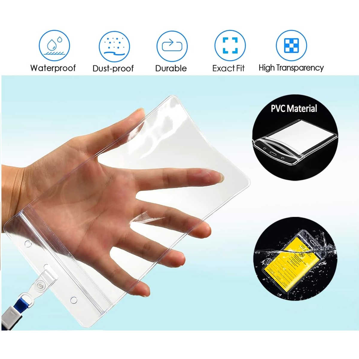 Porte-badge et documents grand format – Avec lanière – vue 4