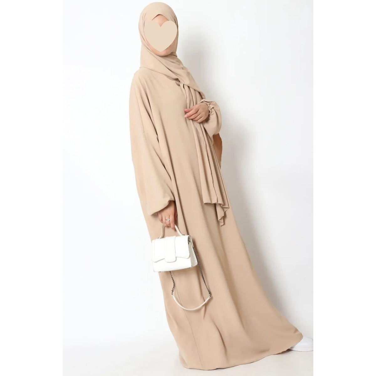 Abaya soie de Médine avec voile intégré – Taille unique – vue 8