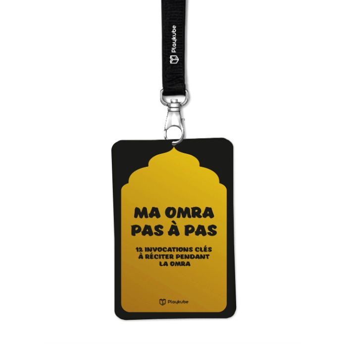 Omra pas à pas – Cartes d'invocations avec tour de cou – vue 2