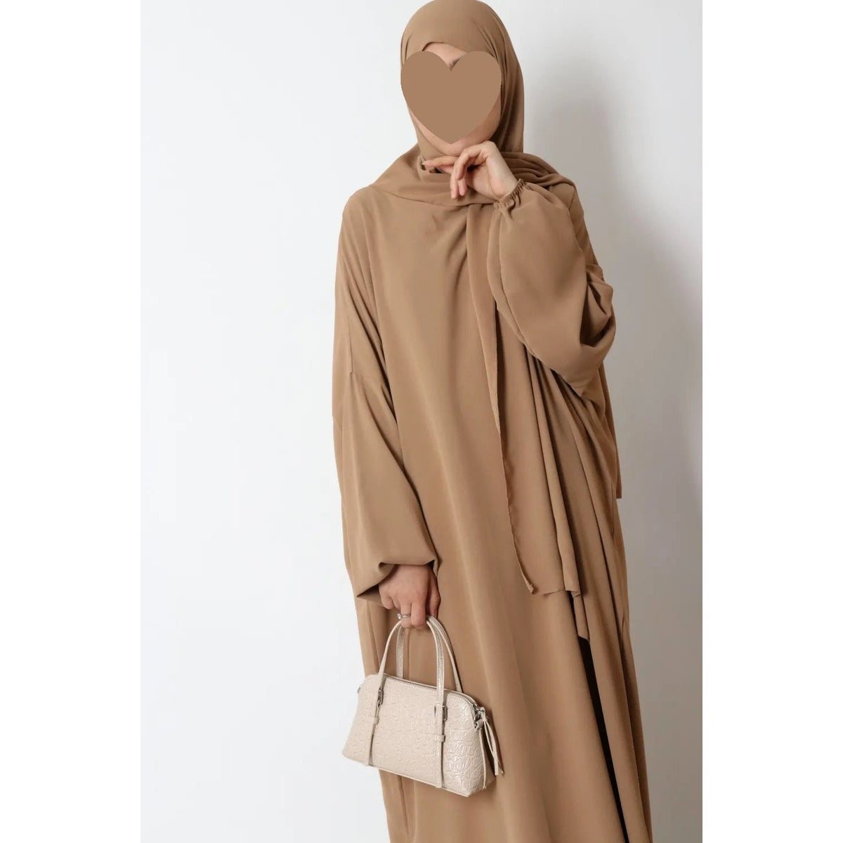 Abaya soie de Médine avec voile intégré – Taille unique – vue 9