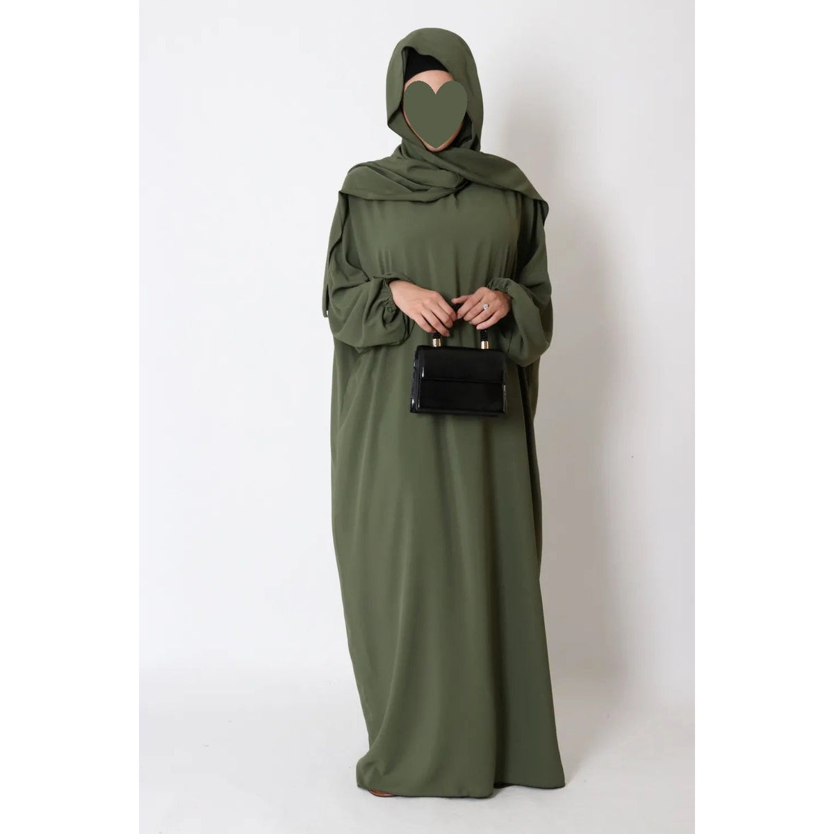 Abaya soie de Médine avec voile intégré – Taille unique – vue 6