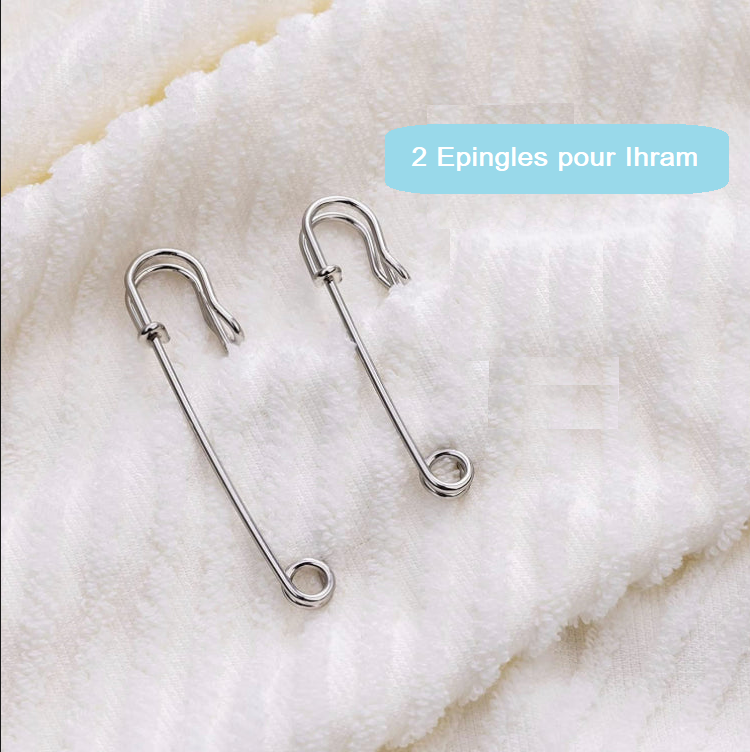 Lot de 2 Épingles robuste pour Ihram